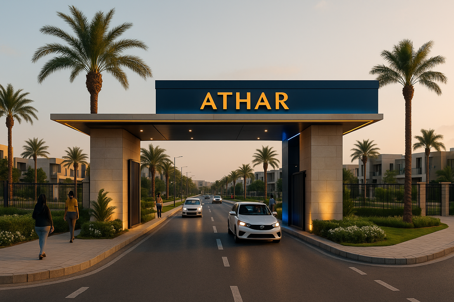 مدخل أثار عند الغروب